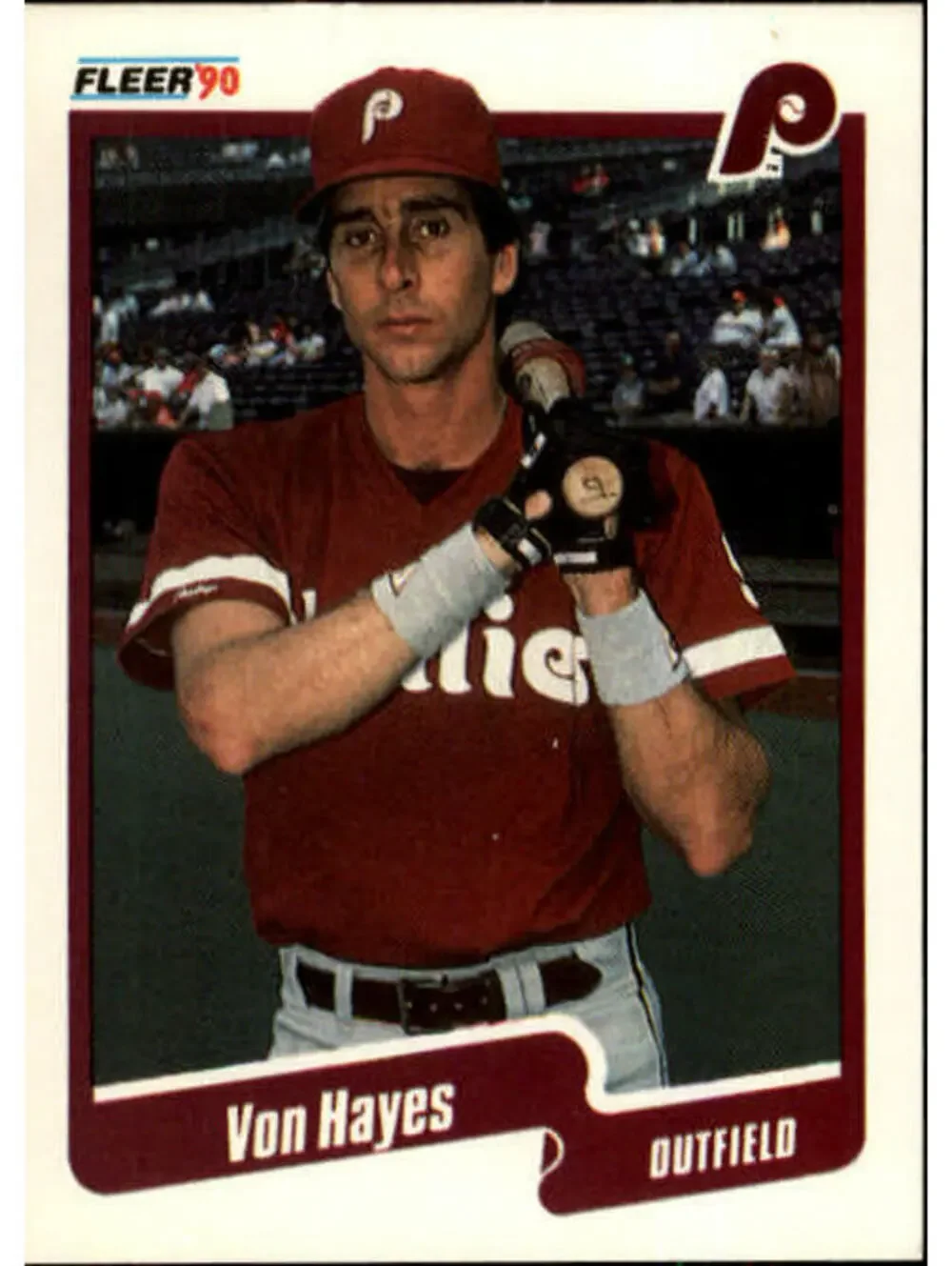 1990 Von Hayes Fleer Baseball Card #559